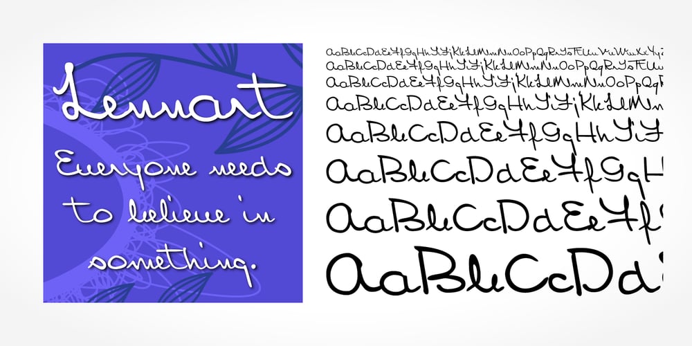Lennart Handwriting font
