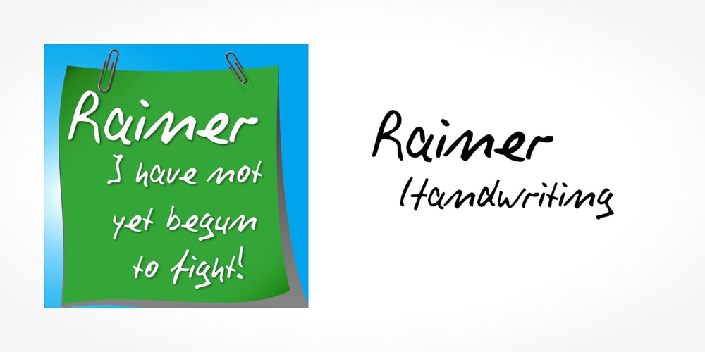 Rainer Handwriting font