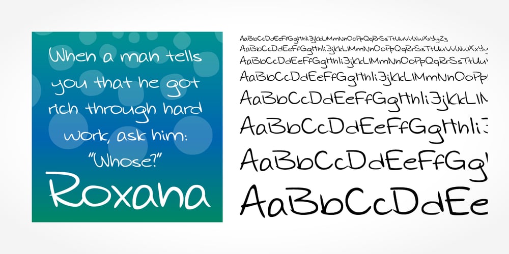 Roxana Handwriting font