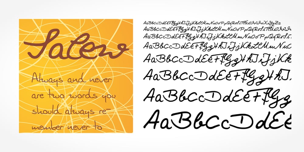 Salew Handwriting font