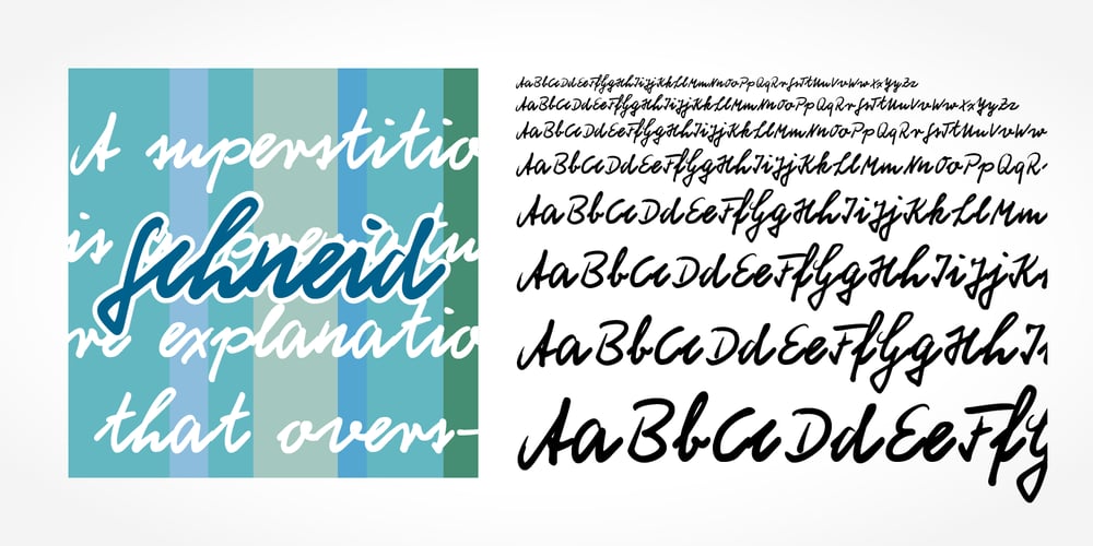 Schneid Handwriting Pro font