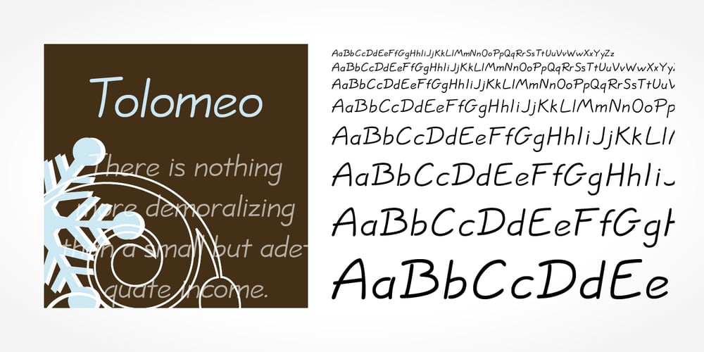 Tolomeo Handwriting font