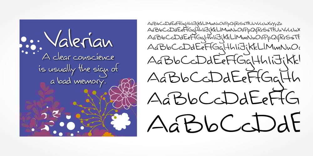 Valerian Handwriting font