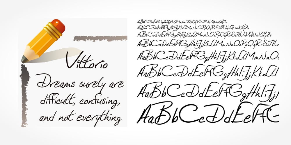 Vittorio Handwriting font