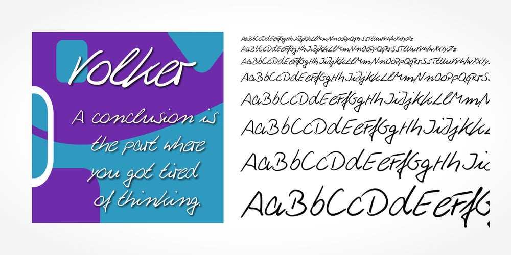 Volker Handwriting Pro font