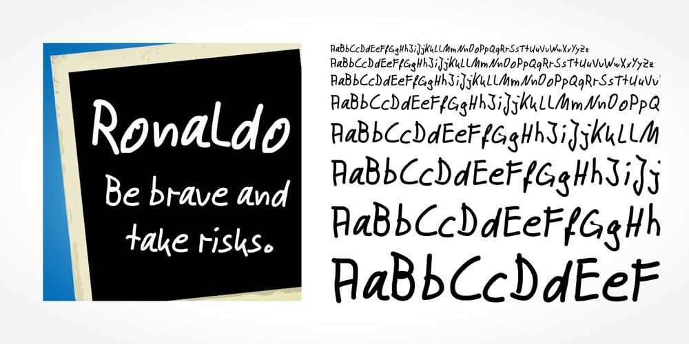 Ronaldo Handwriting font