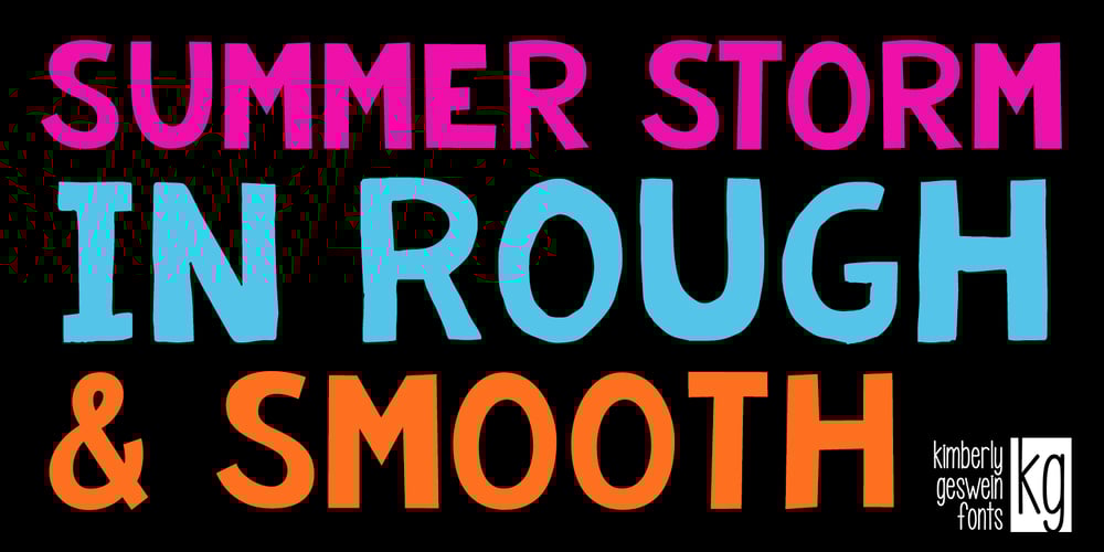KG Summer Storm font