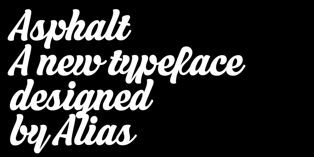 Asphalt font