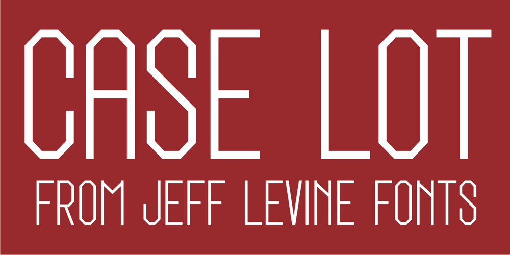 Case Lot JNL font