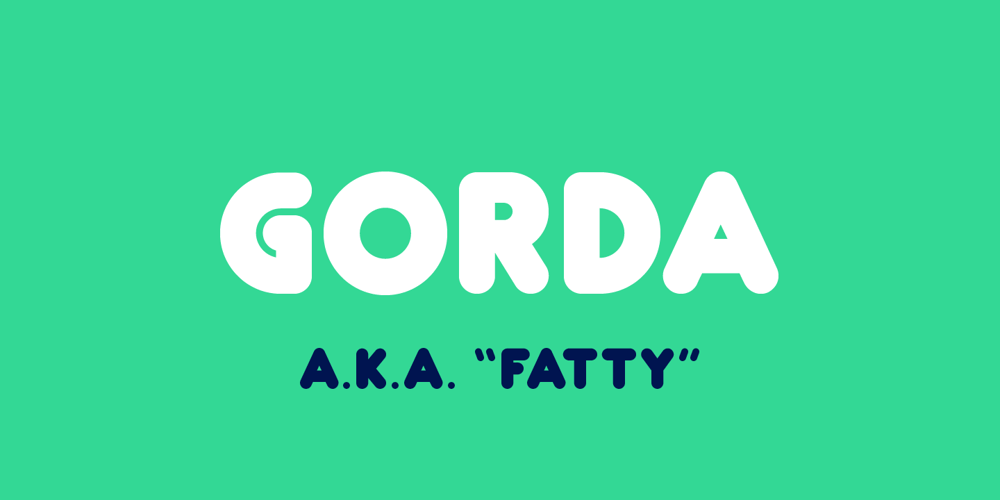 Gorda font