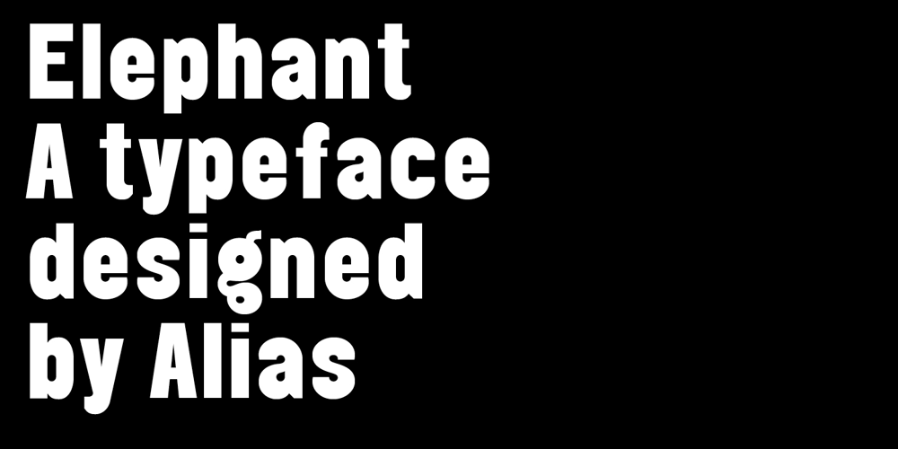 Elephant font
