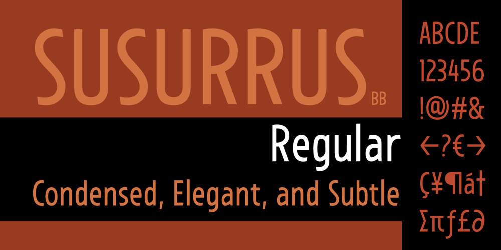 Susurrus BB font