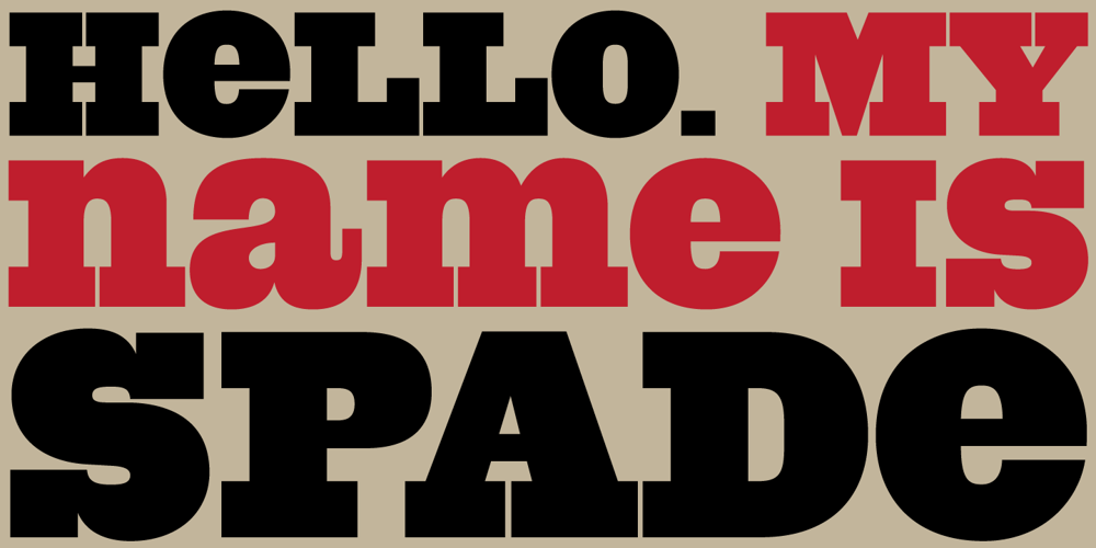 Spade font