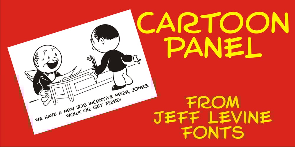 Cartoon Panel JNL font