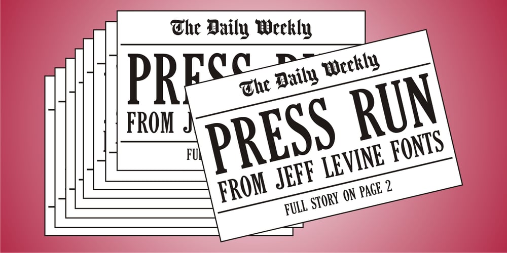 Press Run JNL font