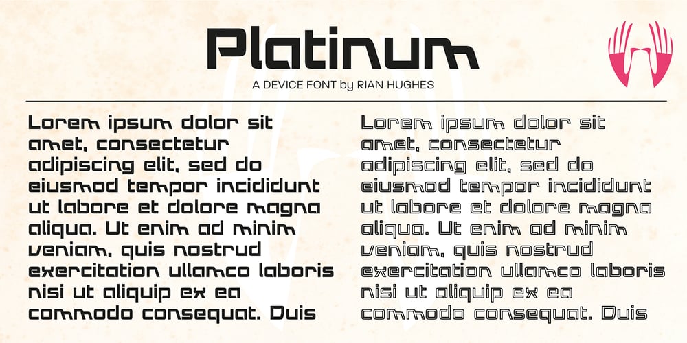 Platinum font