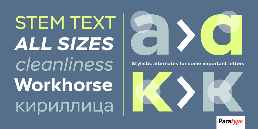 Stem Text font
