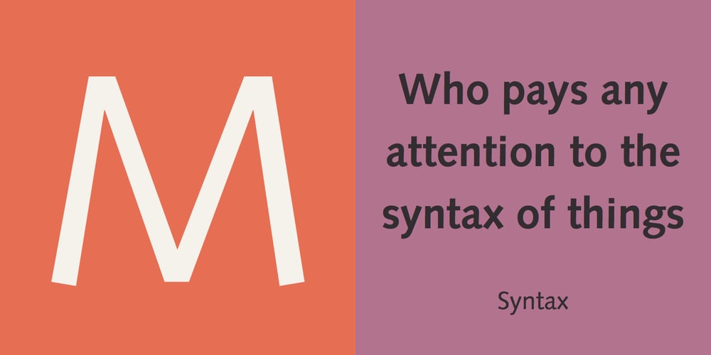 Syntax font