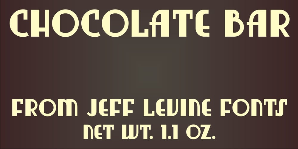 Chocolate Bar JNL font