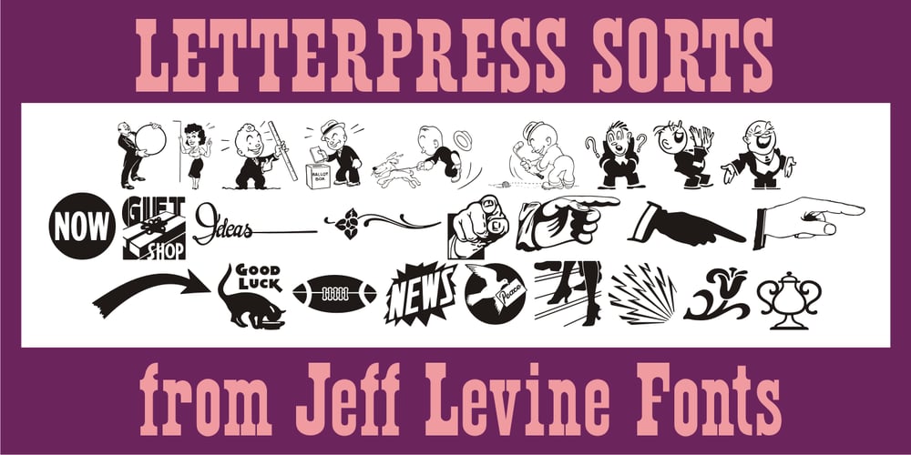 Letterpress Sorts JNL font