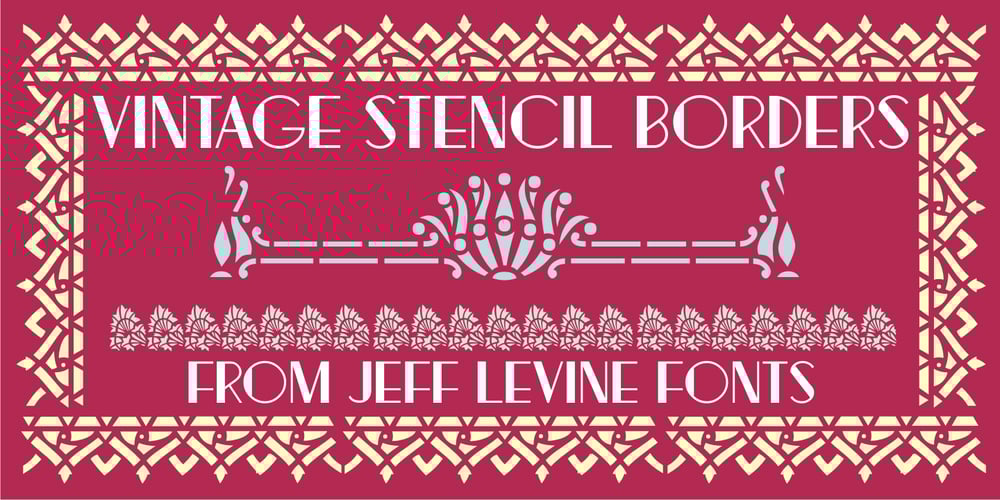 Vintage Stencil Borders JNL font