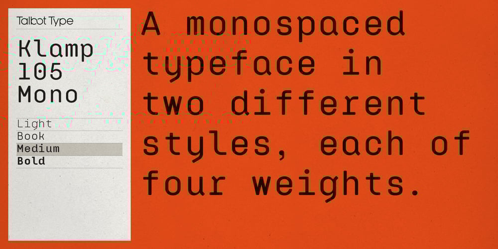 Klamp 105 Mono font