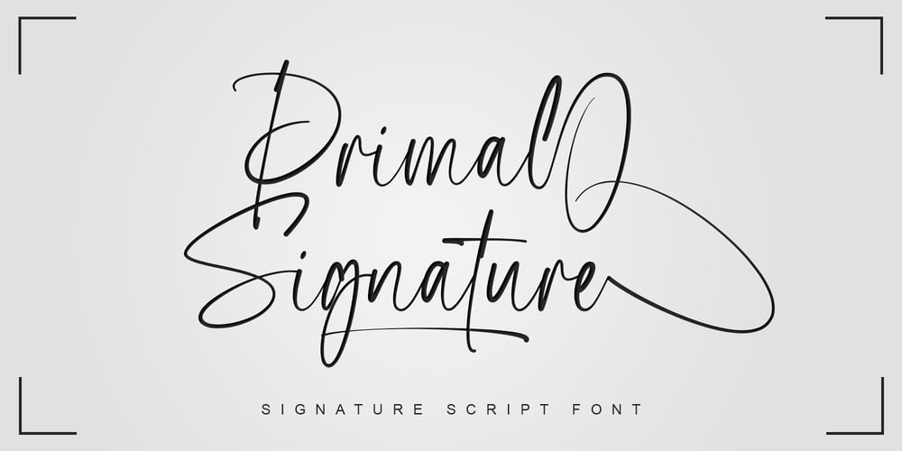 Primal Signature font