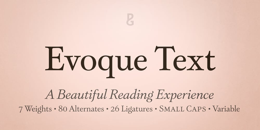 Evoque Text font