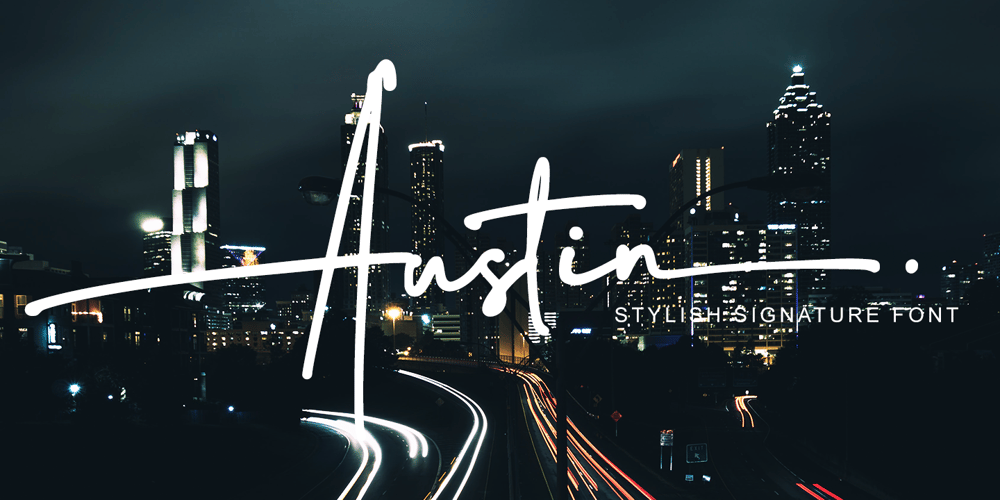 Austin Signature font font