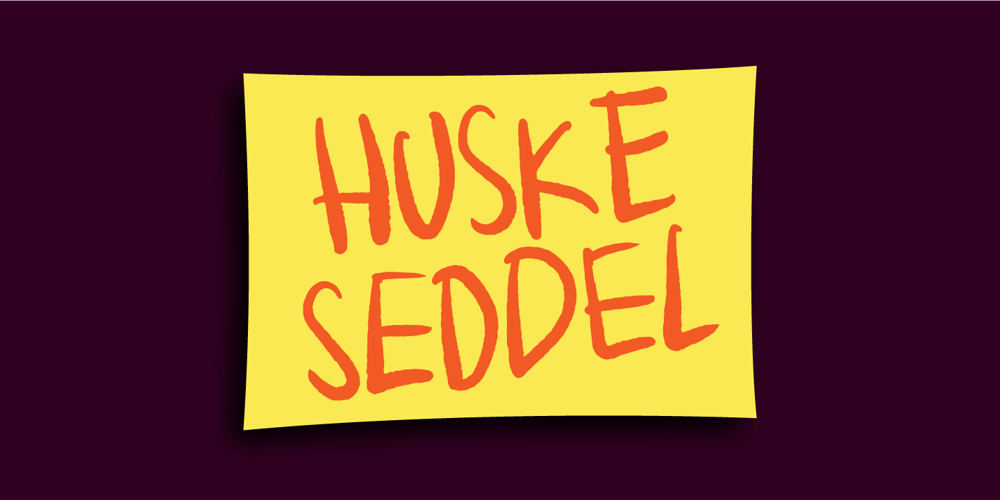 Huskeseddel font
