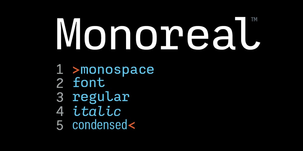 Monoreal font