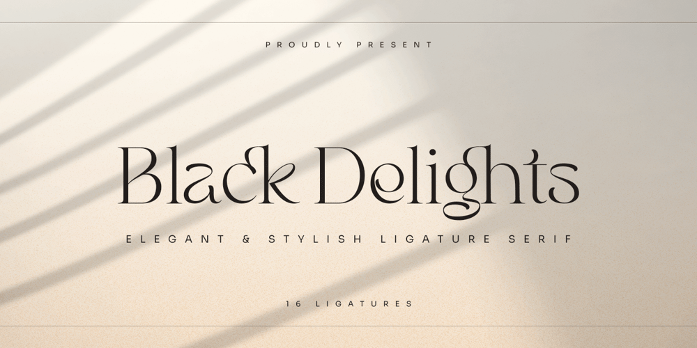 Black Delights font