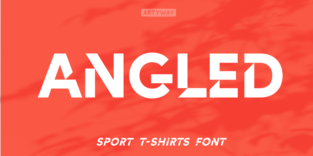 Angled font