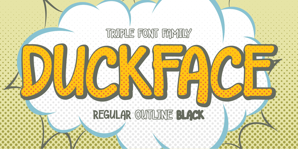 Duckface font