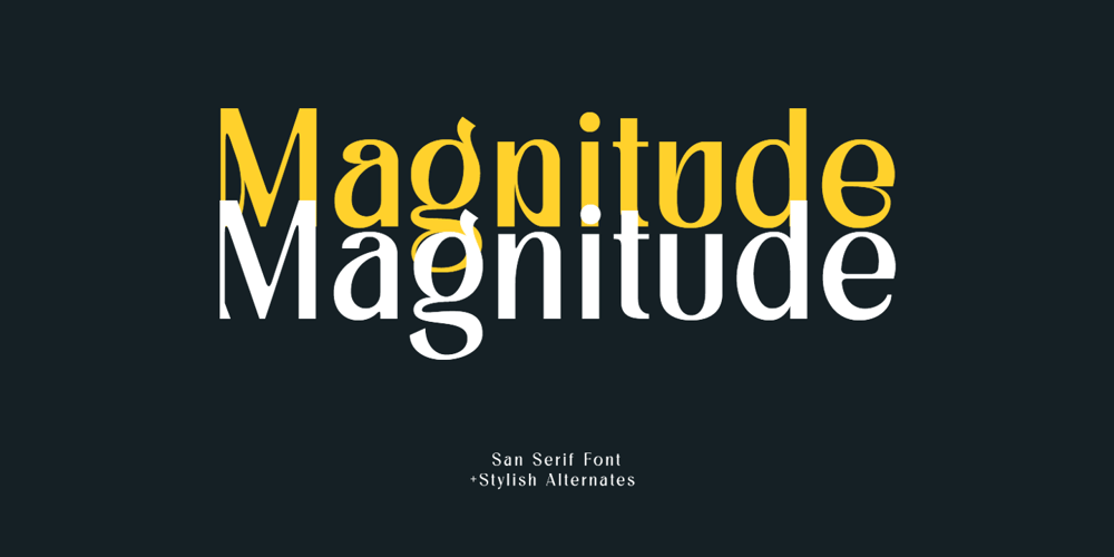 Magnitude font