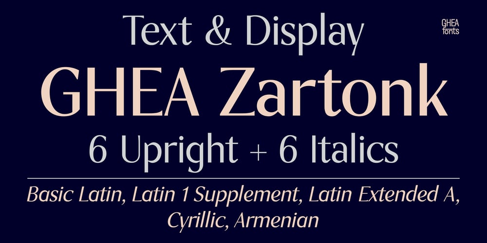 GHEA Zartonk font
