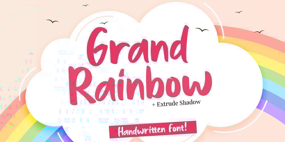 Grand Rainbow Script font