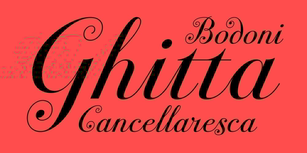 Ghitta Bodoni Cancellaresca font