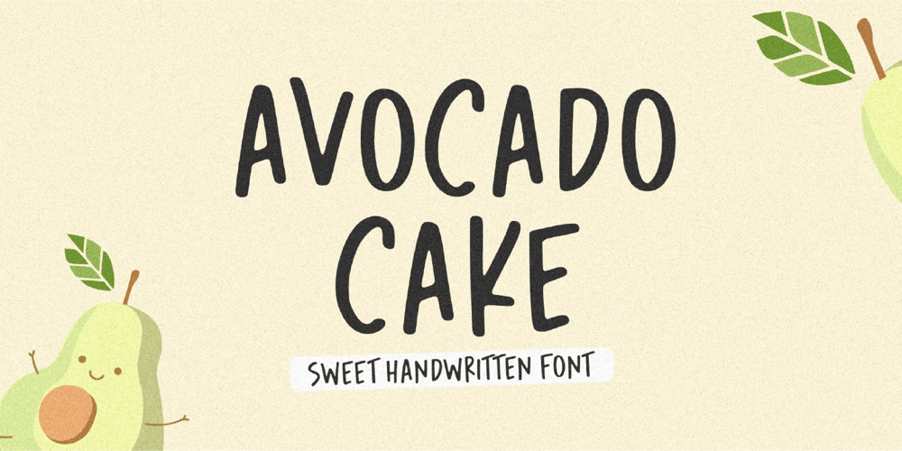 Avocado Cake font