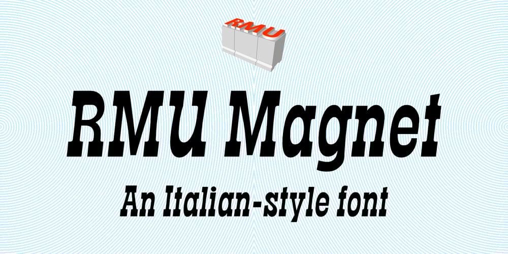 RMU Magnet font