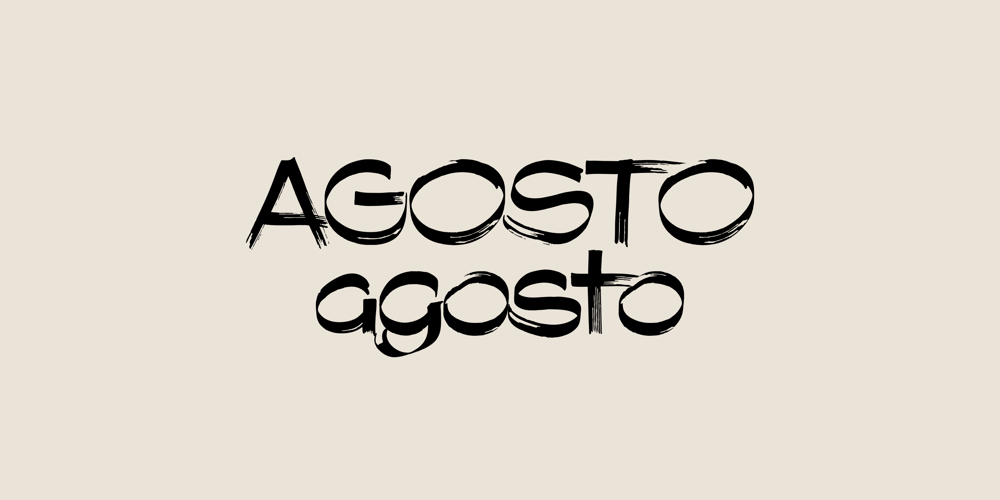 Agosto font