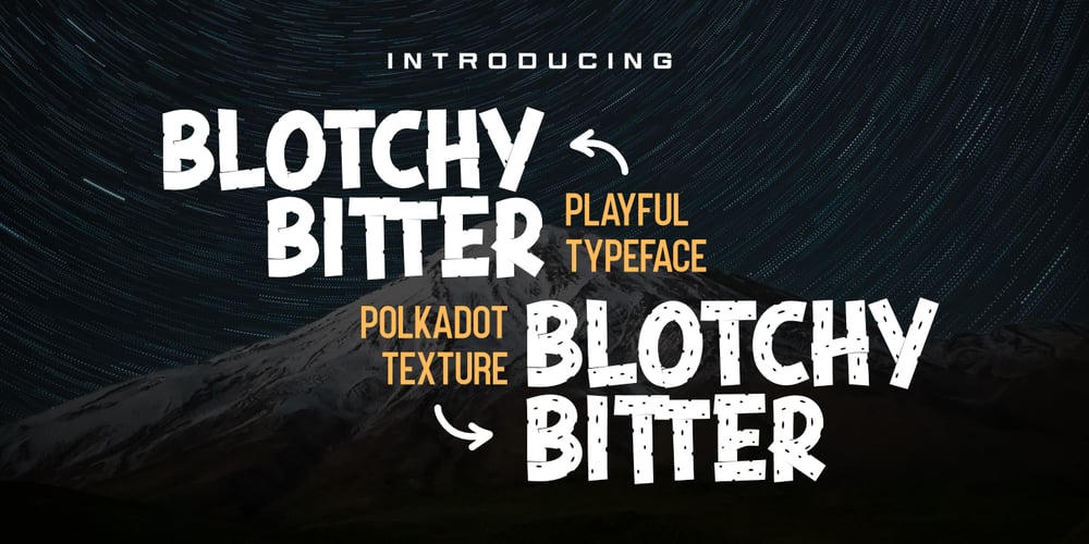 Blotchy Bitter Texture font