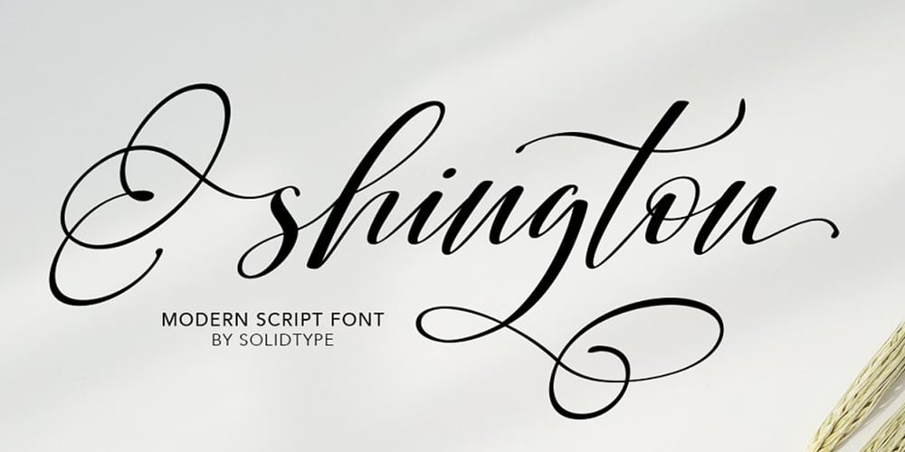 Shington Script font