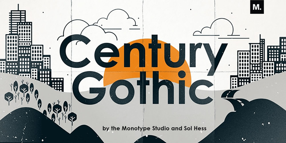 Century Gothic font