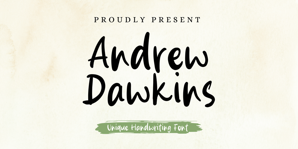 Andrew Dawkins font