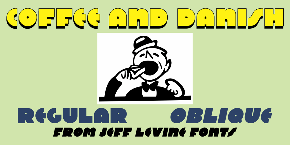 Coffee and Danish JNL font