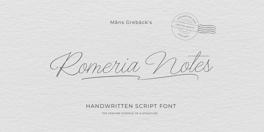 Romeria Notes font