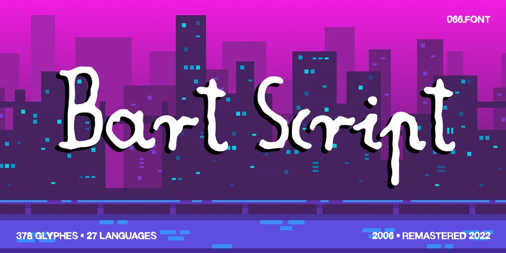 Bart Script No 1 font