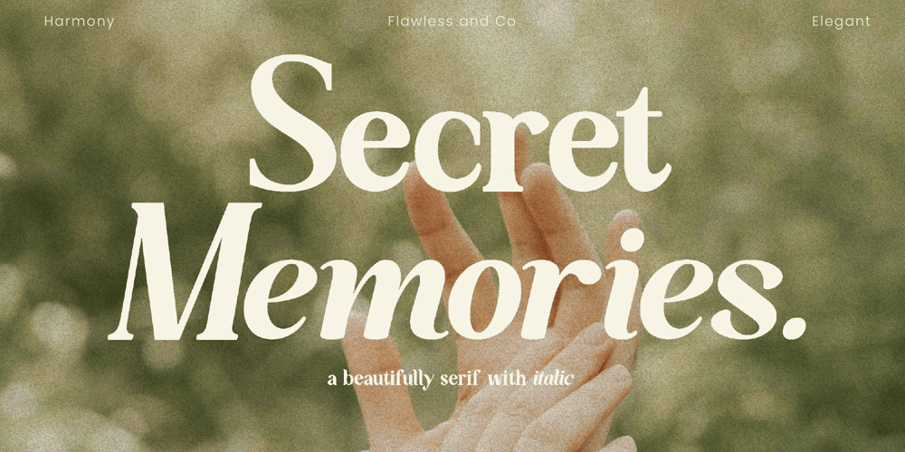Secret Memories font