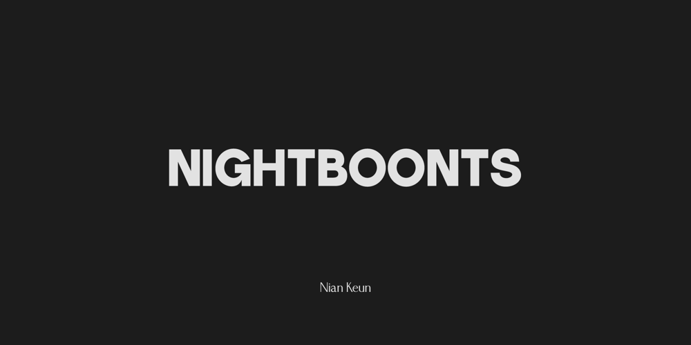 Nightboonts font